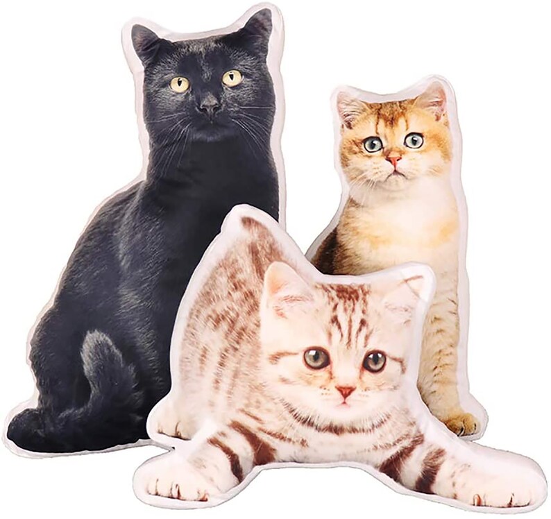 Custom Pet Pillow Personalized Photo 3D Shaped Dog Cat Pet Etsy