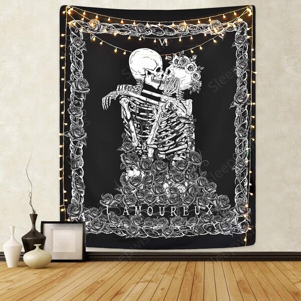 Skeleton Lovers Art Etsy