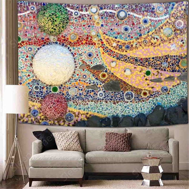Morocco Style Tapestry Wall Hanging Colorful Sky Tapestry Etsy