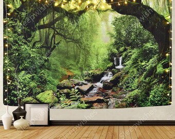 Misty Mountain Tapestry Abstract Foggy Forest Wall Hanging Nature Country Landscape Pine Tree Magical Trees Fog Scenery Bedroom Living Room Wall Hanging Background Decoration 80X60 Misty Mountain Tapestry Abstract Foggy Forest Wall Hanging Nature Country Landscape Pine Tree Magical Trees Fog Scenery Bedroom Living Room Wall Hanging Background Decoration 80X60