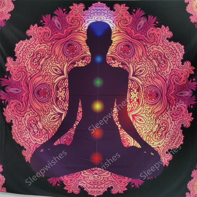 Chakra Tapestry Chakra Tapestry Yoga Meditation Tapestry Zen Etsy
