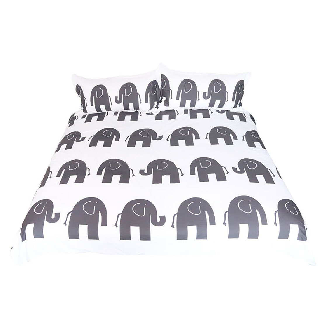Grey Elephant Duvet Cover Set Cute Animals Bedding Set Quilt Etsy