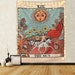 Tarot Tapestry Sun Tapestry Wall Hanging Mysterious Medieval Europe Divination Tapestries for Room 
