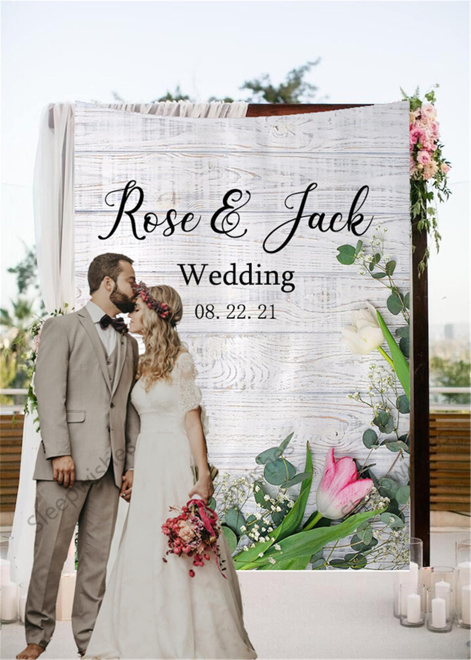 Custom Bridal Shower Backdrop Floral Bridal Shower Tapestry Etsy