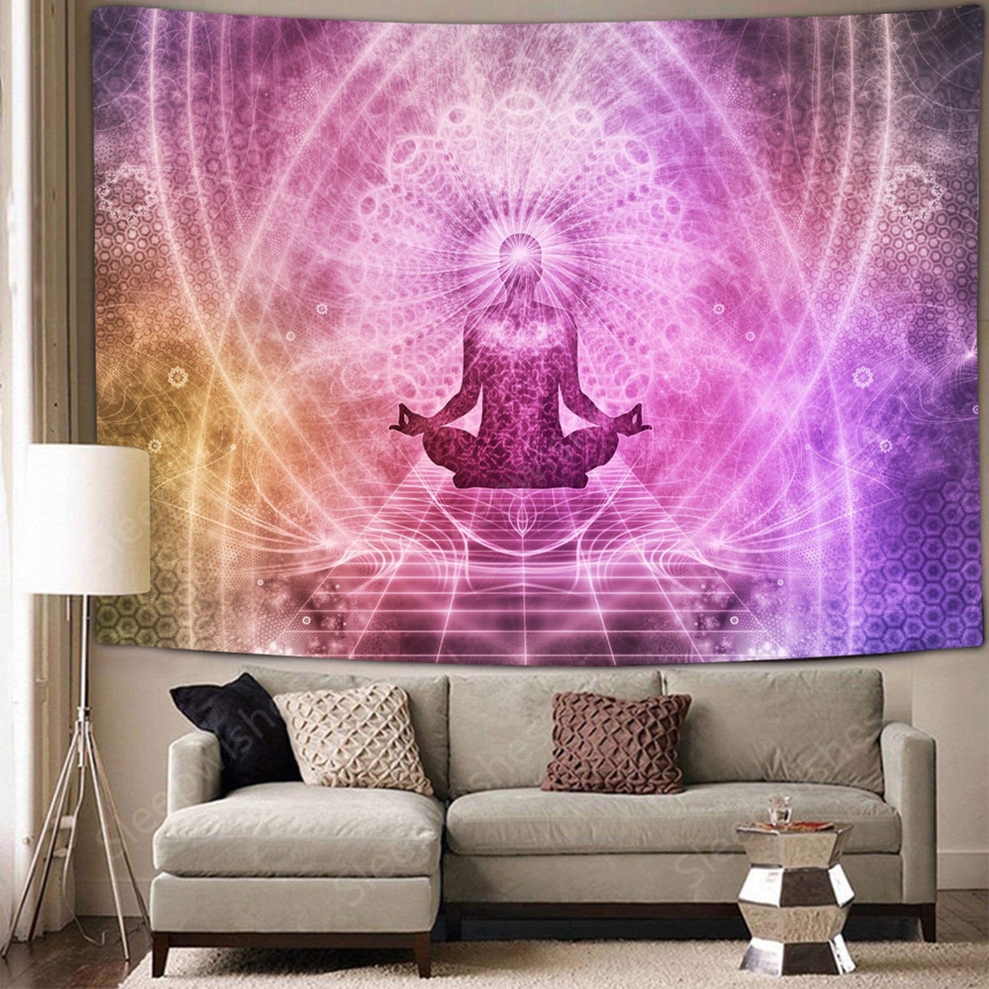 Mandala Canvas, 12x12 Canvas, Mandala Wall Art, Purple Chakra Art, Yoga  Space Decor, Zen Space, Mediation Room Art, Zen Home Decor 