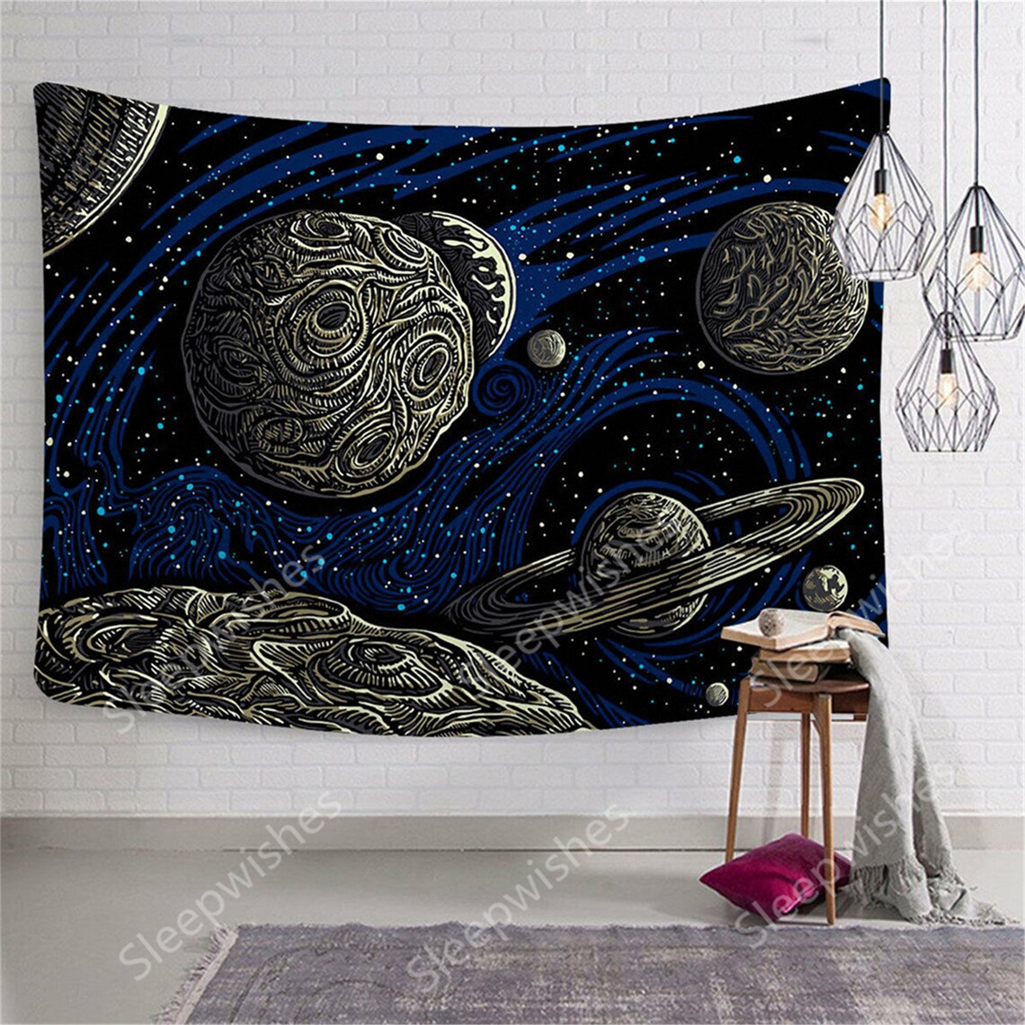 Space Tapestry Galaxy Tapestry Universe Starry Sky Tapestry Etsy