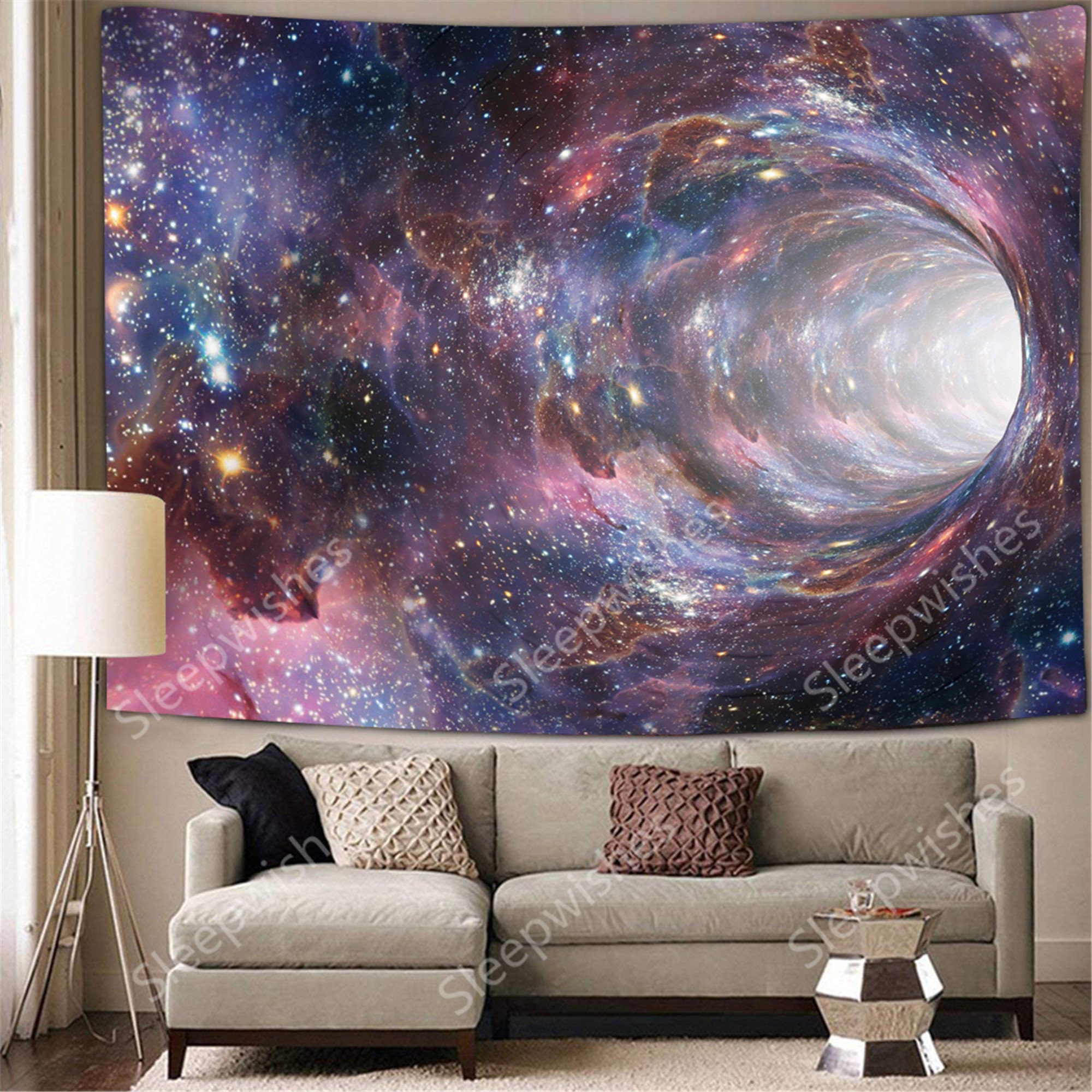 Wormhole Tapestry Wall Hanging Space Fantasy Tapestry Milky Etsy