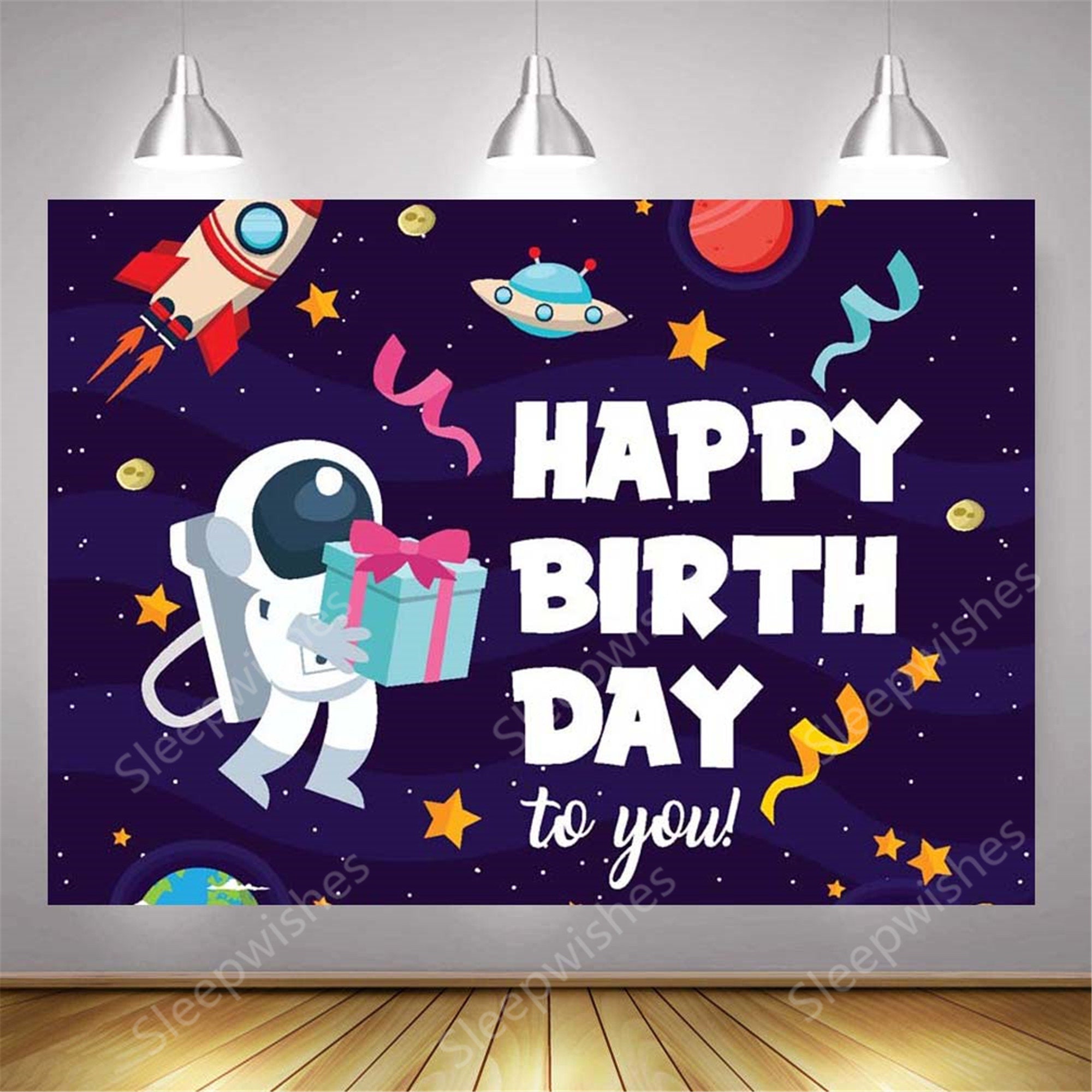 Happy Birthday Shower Party Space Astronaut Baby Boy | Etsy