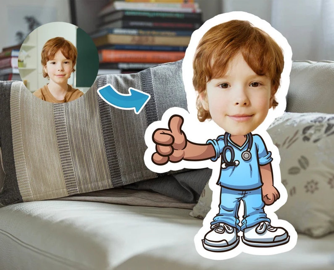 Custom Face Photo Pillow Personalized Gift Photo Cushion Toys Doll