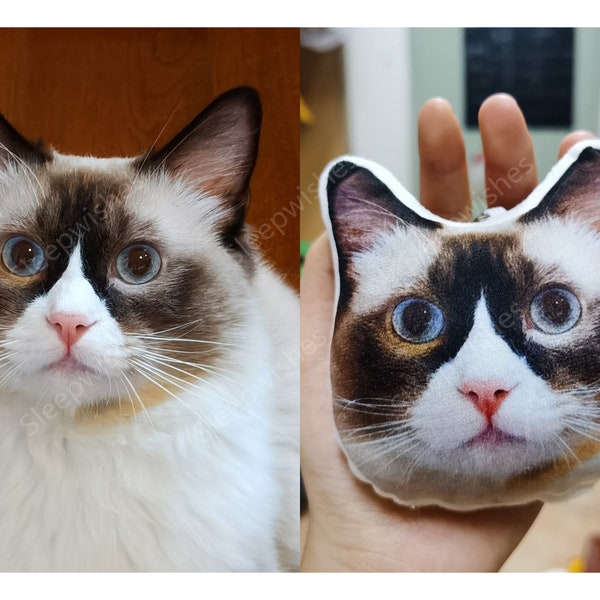 Cat Head Pillow Etsy