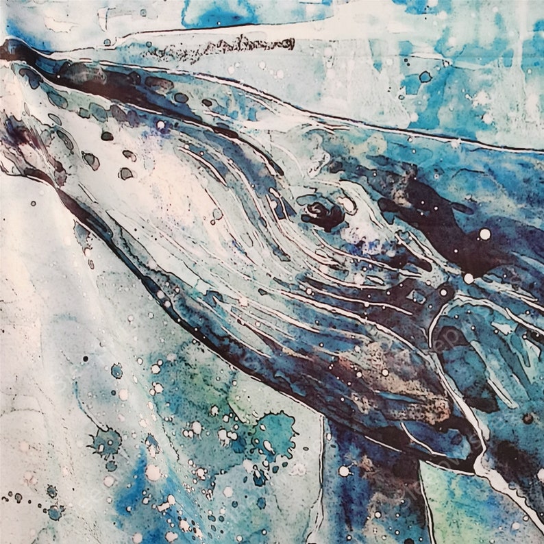 Whale Tapestry Animal Tapestry Sea Tapestry Watercolor Etsy