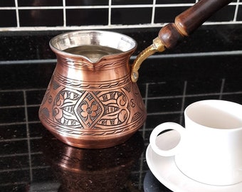 Copper Coffee Pot, Copper Jazzve, Turkish Arabic Coffee Maker, Home Gifts, Copper Gift Ideas, Kitchen Home Decor, Rustic, Housewarming Gift