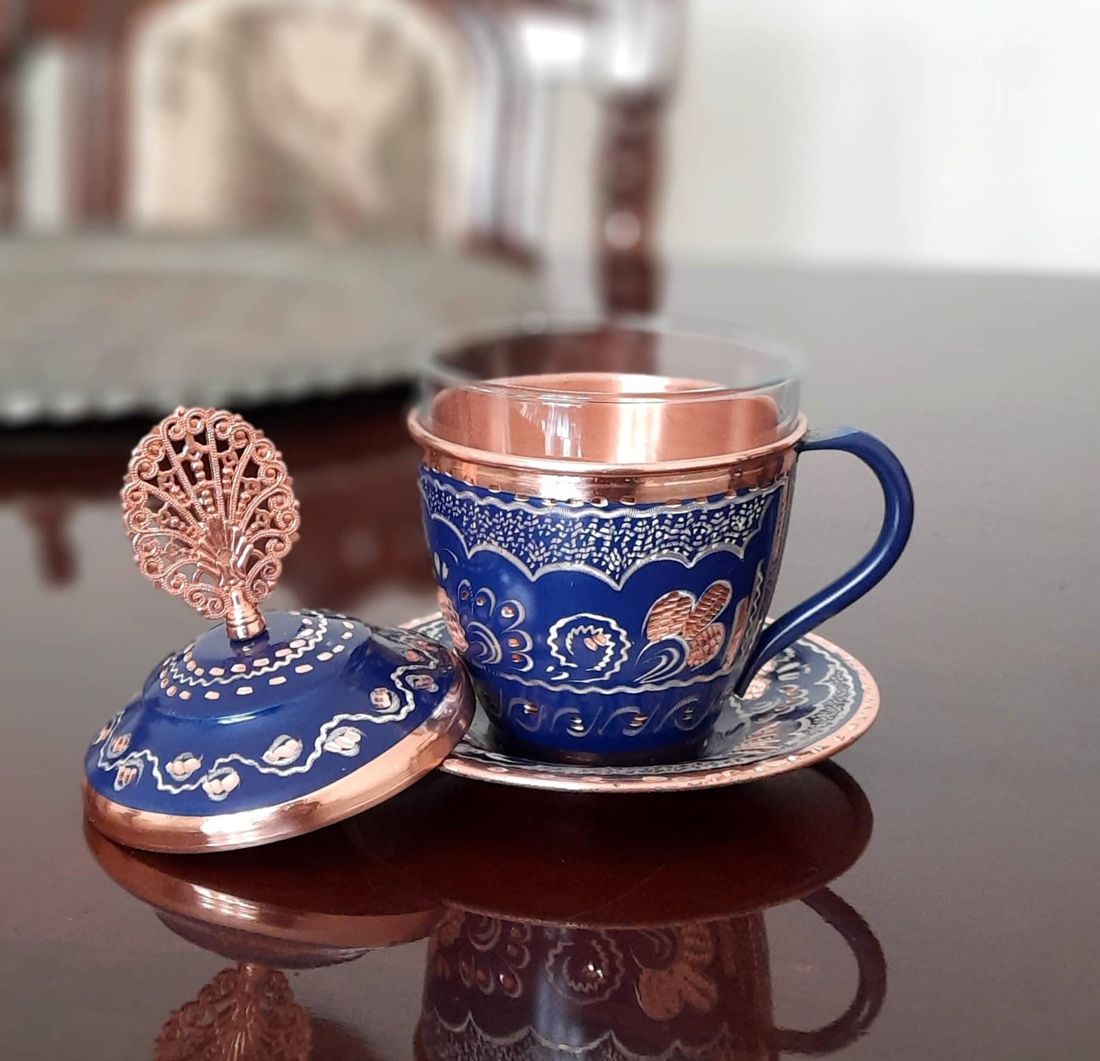 Copper Tea Cups, Coffee Cup, Cappuccino Cup, Cappucino Cup and Saucer ...