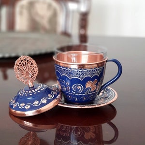Copper tea cups, coffee cup, cappuccino cup, cappucino cup and saucer, expresso cups, cappuccino mug, turkish tea cup, copper gift ideas