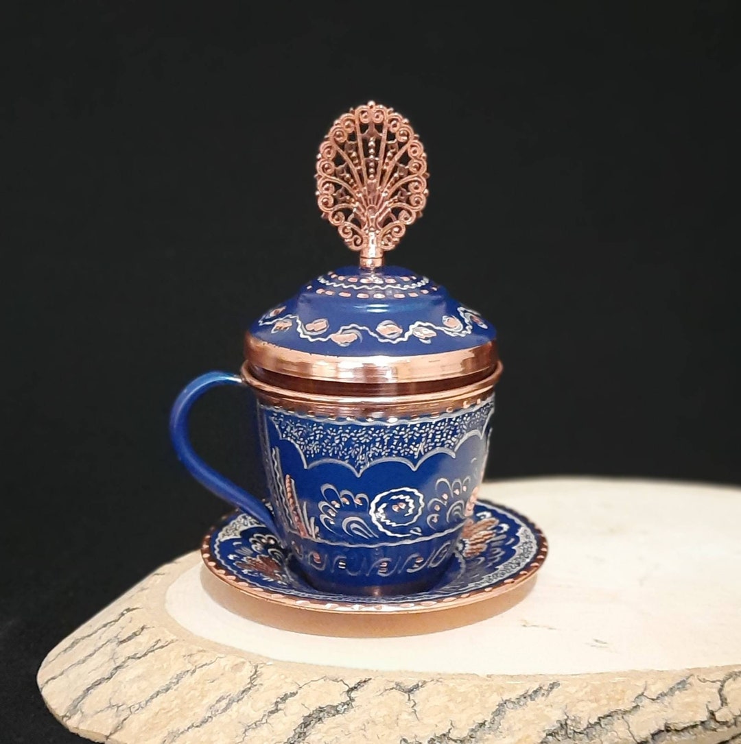 Turkish Tea Cup Copper, Copper Tea Cups, Coffee Cup, Cappuccino Cup, Copper Gift Ideas, Birthday