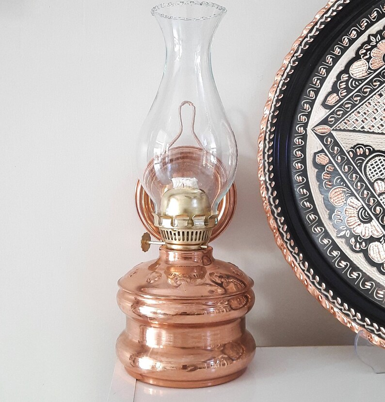 Wall Mounted Copper Oil Lamp, Wall Oil Lamp, Kerosene Lamp With Hanger, Farmhouse Decor, Rustic Home Decor, Housewarming Gift, New Favors image 9