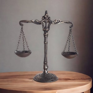 Scales of justice, law office decor, brass justice scales, lawyer art, balance scale, legal office decor, libra scales, unique gift ideas image 8