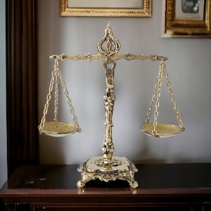 Scales of justice, justice scales, balance scale, lawyer gifts, law office decor, unique gift ideas, libra scale, unique home office decor