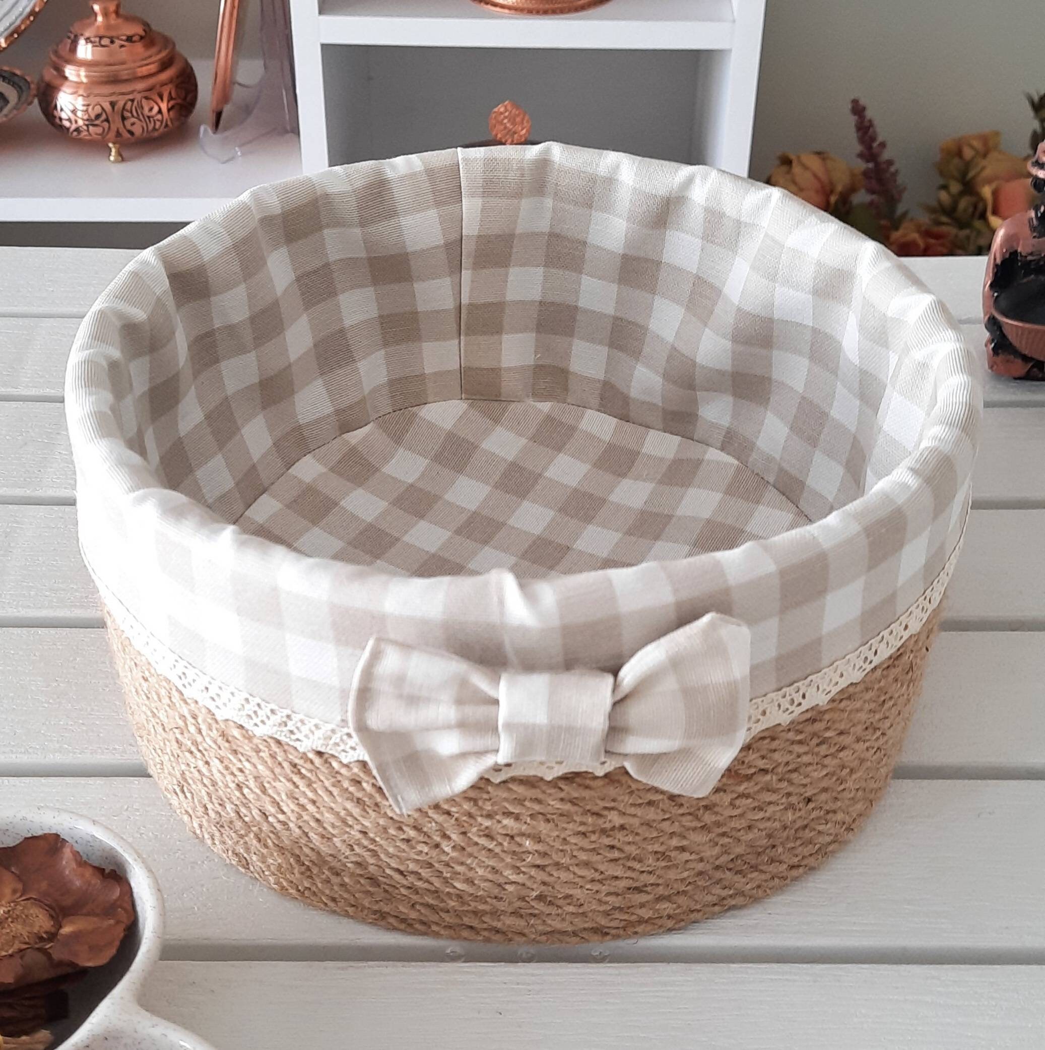 Jute basket jute rope basket jute storage housewarming Etsy