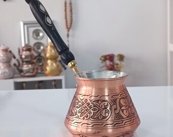 トルココーヒーポット、銅製コーヒーポット、銅製ジャズヴェ、トルコ