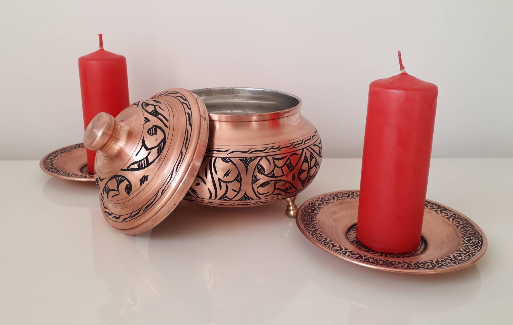 Decorative copper set copper bowl table decor centerpiece Etsy