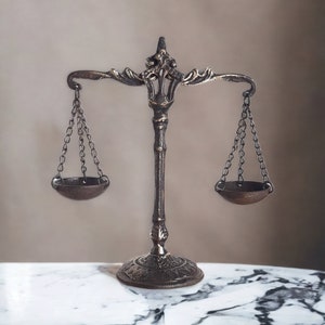 Scales of justice, law office decor, brass justice scales, lawyer art, balance scale, legal office decor, libra scales, unique gift ideas image 10