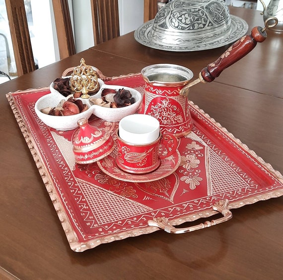 Copper decorative tray best sale