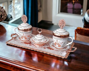 トルコティーセット、トルコティーカップ、銅製ティーセット