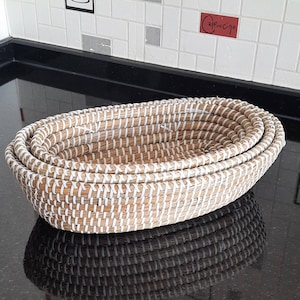 Jute Crochet Basket Set: Natural Woven Storage Baskets