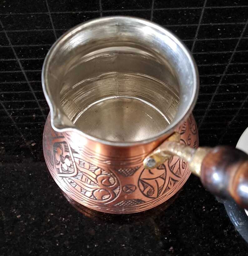 Turkish Coffee Pot, Copper Coffee Maker, Arabic Coffee Pot, Unique Copper Gifts, Copper Jazzve, Kitchen Home Decor, Housewarming Gift Rustic image 9