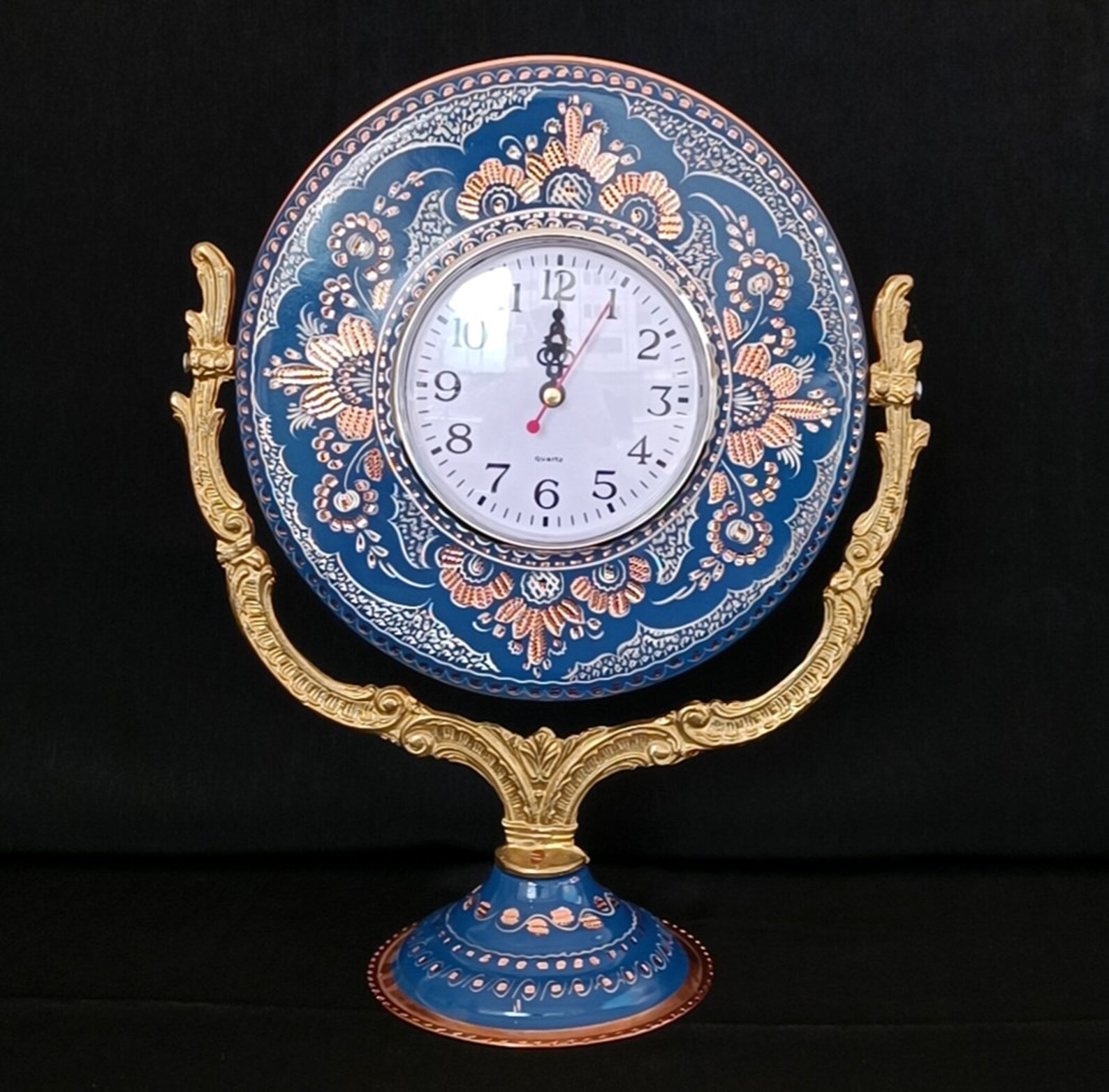 Table Clock, Decorative Copper Table Clock, Housewarming Gift ...