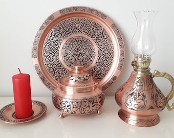 Copper Gift Ideas, Decorative Copper Items, Unique Home Decor, Copper Decor, Housewarming Gift, Wedding Favors, Party Table Decor, Bohemian