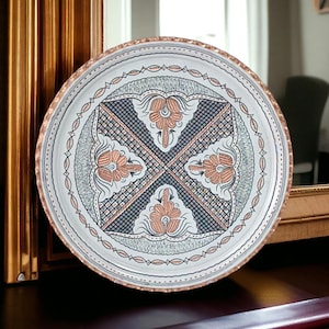 Copper Serving Tray, Unique Tray Ideas, Decorative Turkish Tray, Ornate Copper Tray, Home Gifts For Her, Anniversary Wife, Gifts For Mom