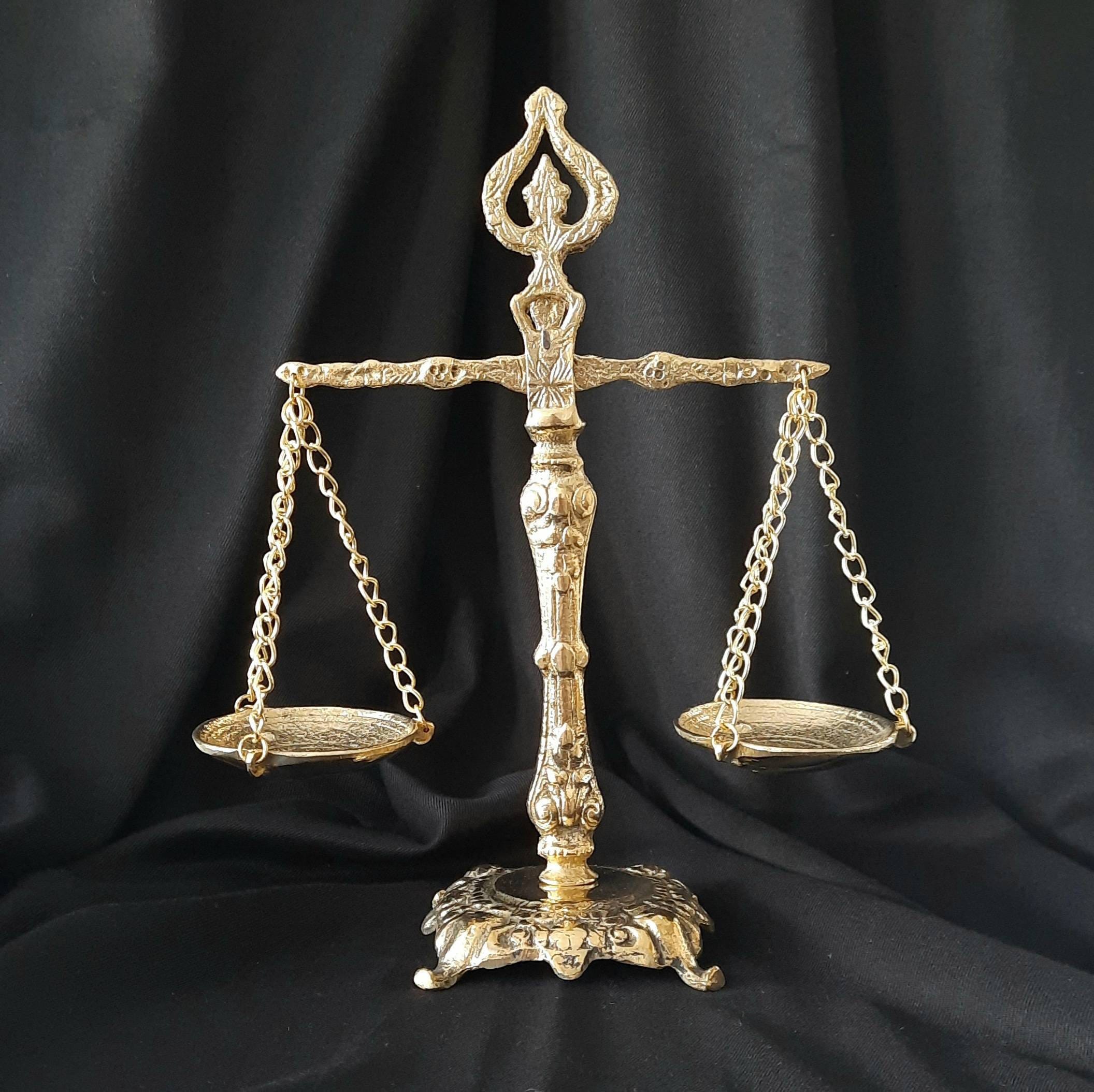 Collectables Brass 7 Weighing Scale Balance Justice Law Scale Decoration  Gift
