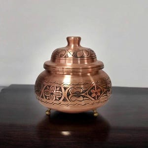 Copper Candy Bowl, Copper Bowl, Copper Gift Ideas, Anniversary Gifts, Small Bowl With Lid, New Favors, Birthday Gift, Unique Gift Ideas