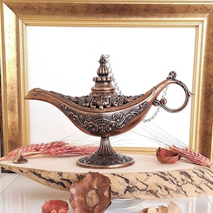 Genie Lamp, Magic Lamp, Aladdin Magic Lamp, Genie&#39;s Lamp, Incense Burner, Aladdin Oil Lamp, Home Gifts, Housewarming Gift, Unique Gift Ideas