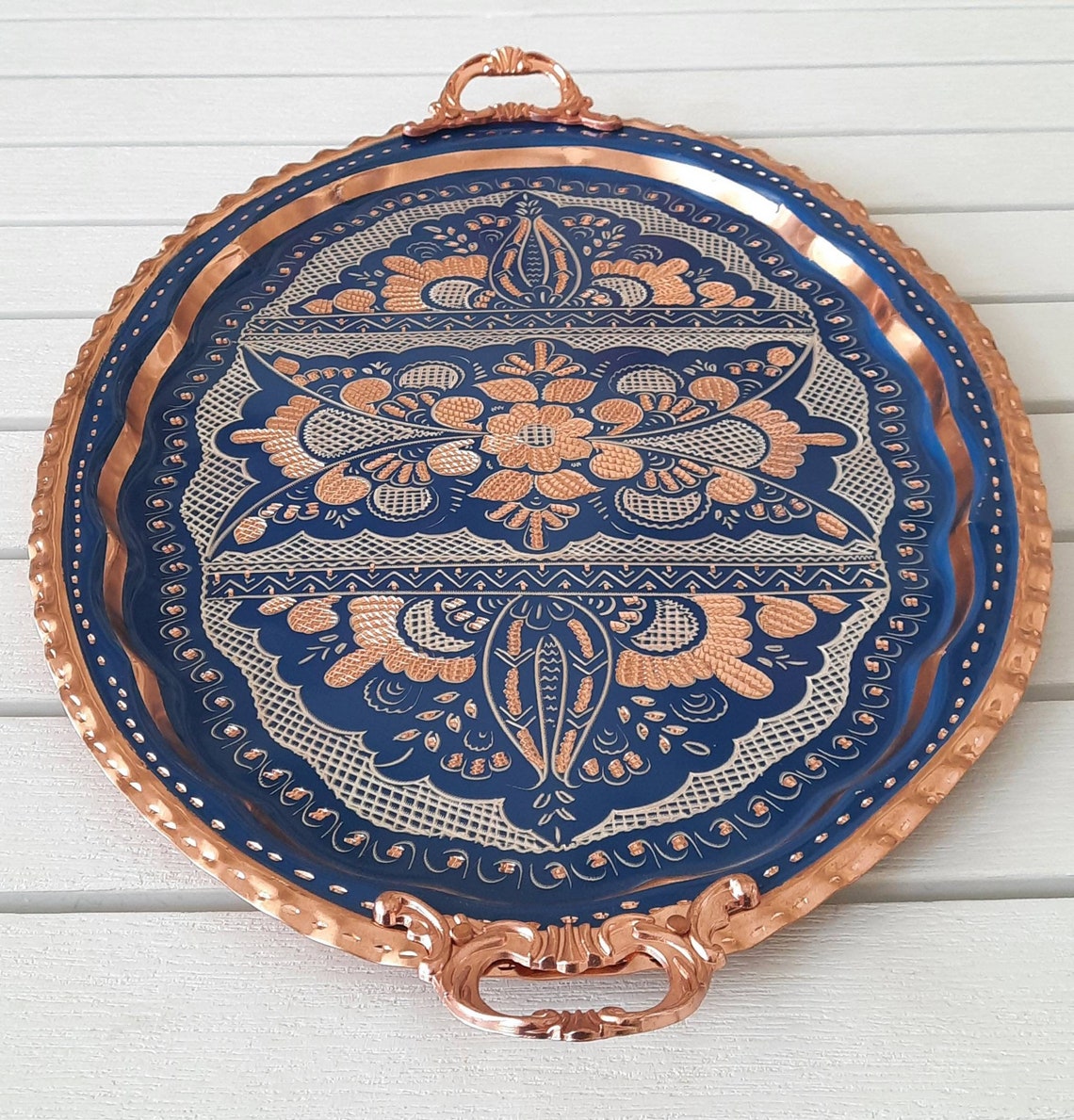 Turkish Serving Tray Large Turkish Coffee Tray Colorful Etsy