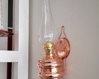 Wall Mounted Copper Kerosene Lamp: Rustic Home Decor