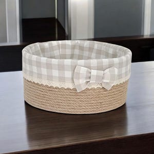 Handgefertigter Juteseilkorb, Küchenaufbewahrung, Brotkorb, Badezimmerkorb, Einweihungsgeschenk, Geschenke für Zuhause