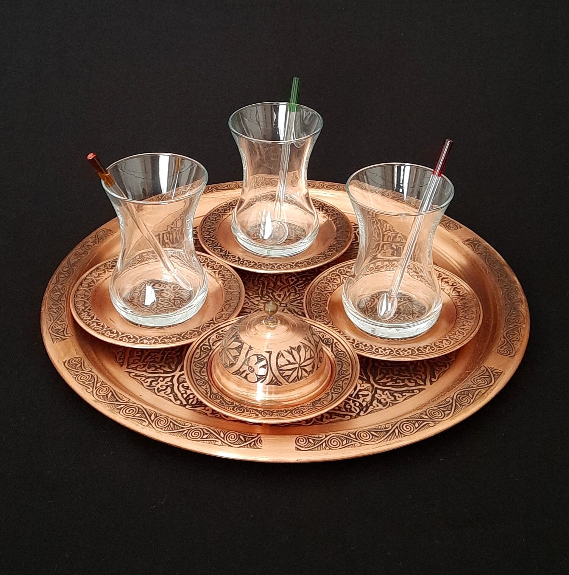 Bicchieri da tè turchi Vintage tazze e piattini con manico Set da 6 ''l  servizio e bere oro per decorazioni per regalo di inaugurazione della casa  - AliExpress