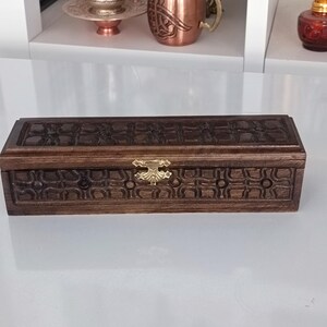 Wooden Jewelry Chest, Handmade Treasure Box, Gifts for Women, Vintage Jewelry Storage Box, Jewelry Box for Watches, Wooden Treasure Chest image 5