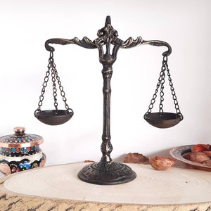 Scales of justice, law office decor, brass justice scales, lawyer art, balance scale, legal office decor, libra scales, unique gift ideas image 7