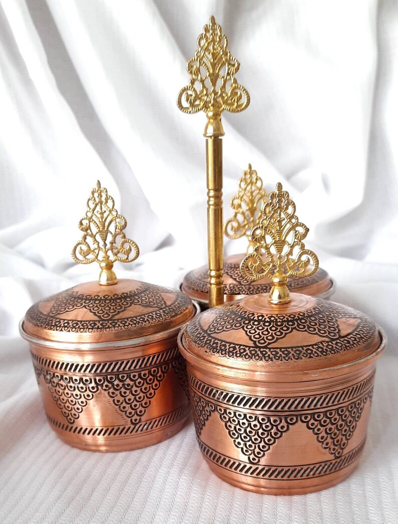 Condiment Bowl Set Copper Spice Bowls Condiment Bowls Etsy