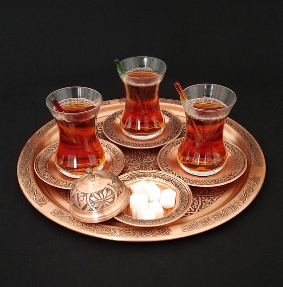 Set da tè turco, bicchieri da tè turchi, bicchiere da tè turco