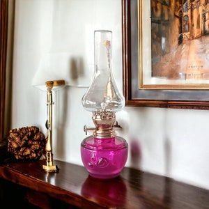 Small glass oil lamp, oil lamp glass, decorative kerosene lamp, table decor, housewarming gift, unique gift ideas, birthday gift, new favors