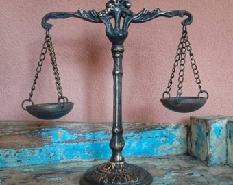 Scales of justice, balance scale decor, best gift ever, lawyer gift, brass justice scale, anniversary gift, birthday gift, unique gift ideas