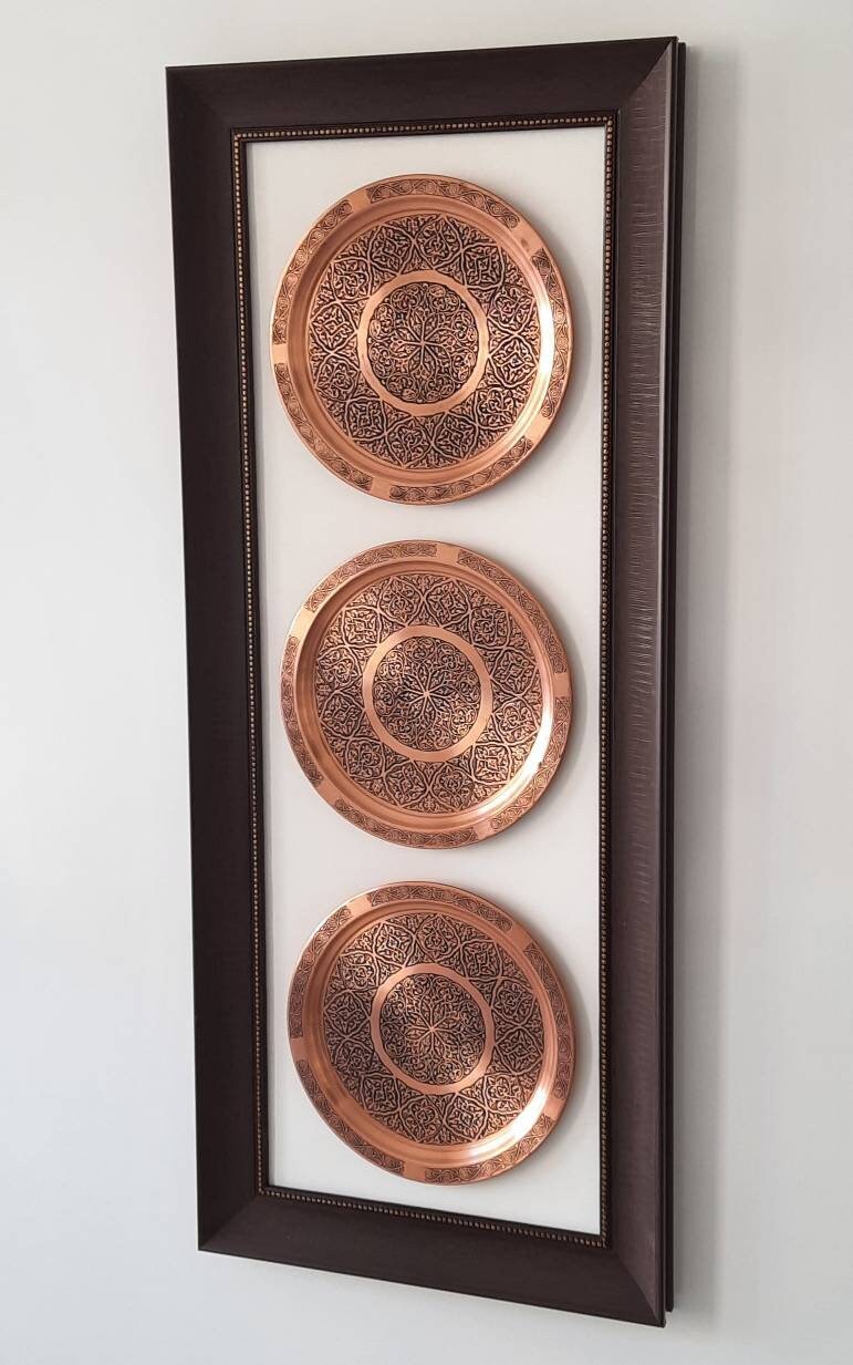 Large framed wall art copper unique copper wall hanging wall Etsy