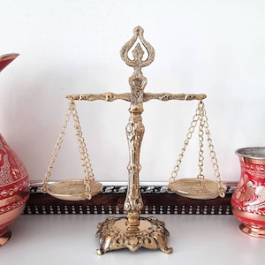 Brass Scales of Justice: Law Office Decor Gift