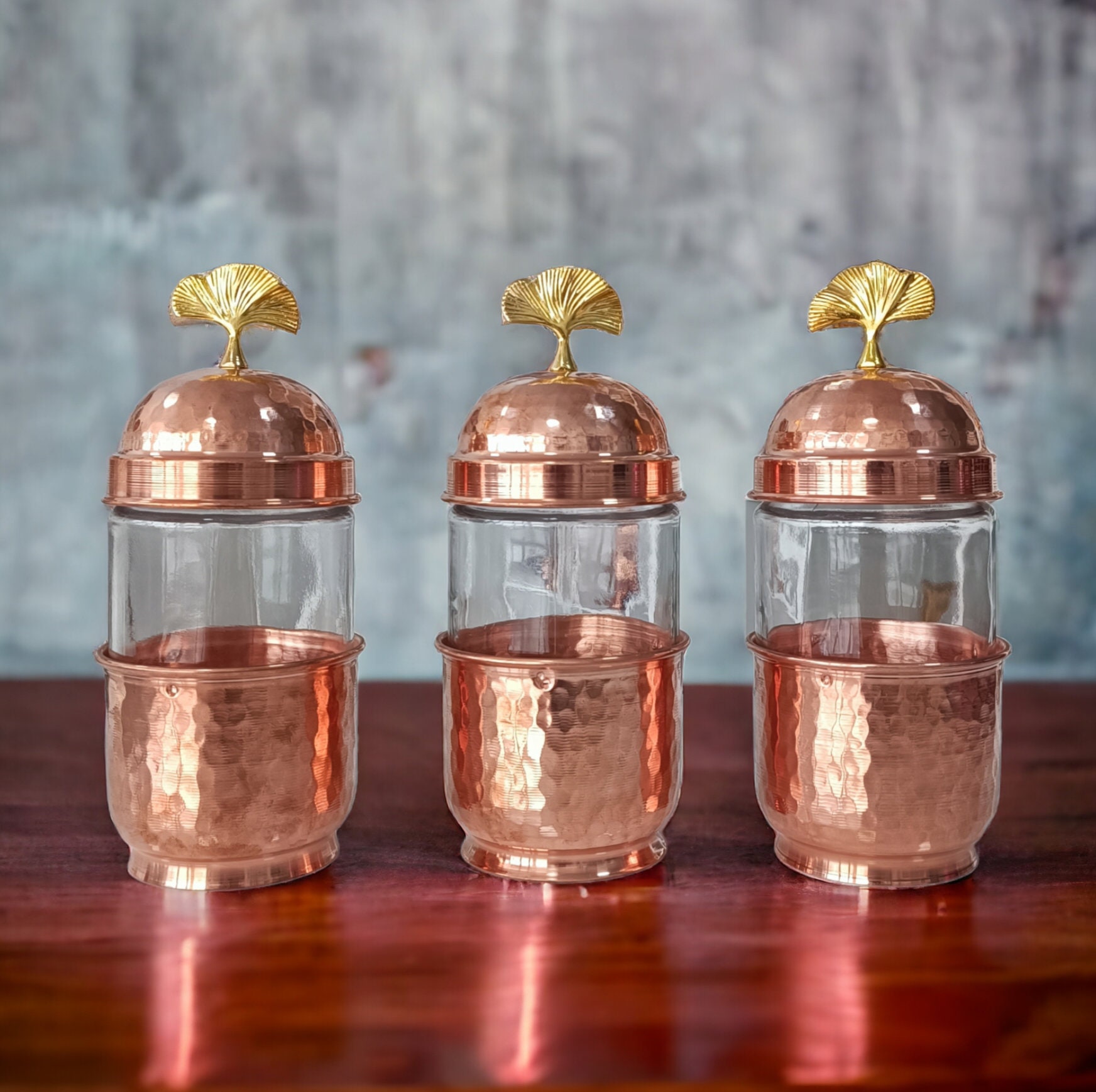 Copper Spice Jars Etsy