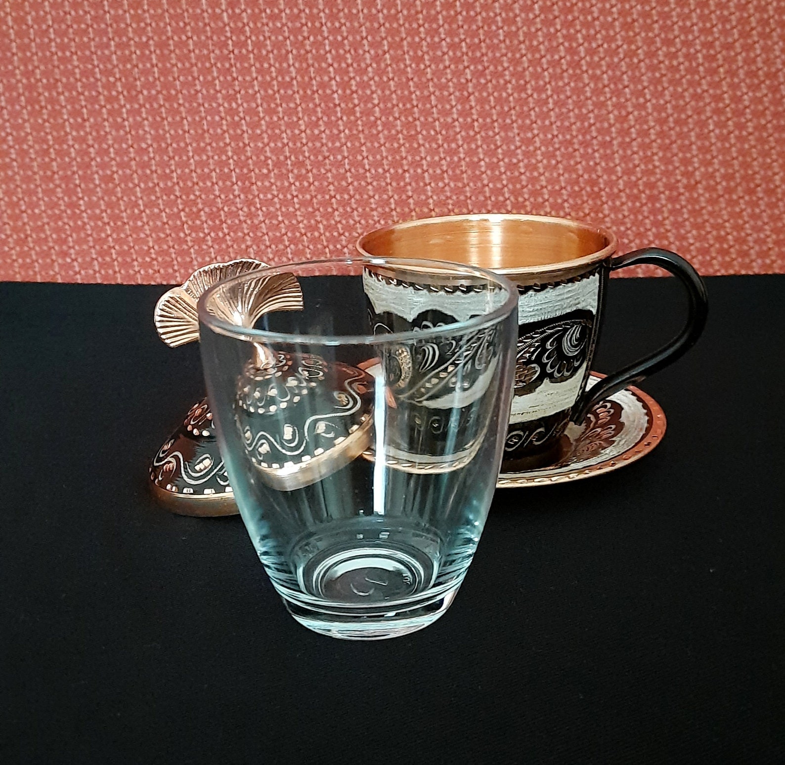 Turkish Tea Set, Turkish Tea Cup, Tea Pot, Copper Tea Set, Copper Tea ...